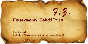 Feuermann Zakária névjegykártya